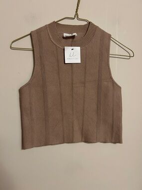 Bobbles & Lace rayon/nylon sleeveless knit pullover top size small new with tag